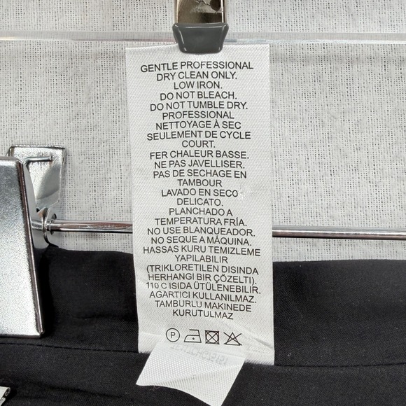 TIBI Glen Plaid Wool Corset Belt Womens 4 Gray Black Sheer Zipper Accessory - Picture 13 of 14